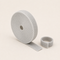 Gray reusable hook-and-loop cable wrap roll